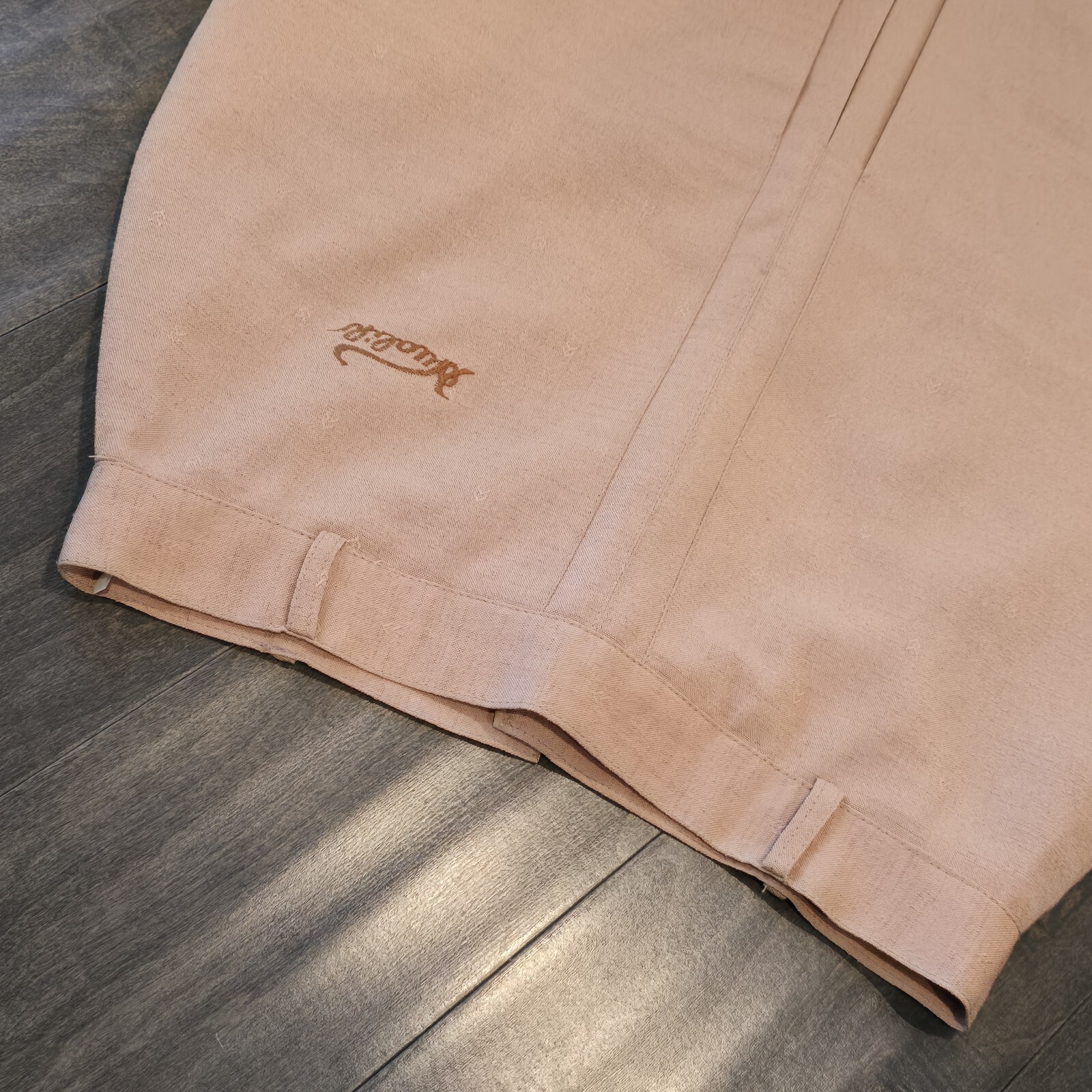 Vintage 60s 70s China Skirt Tan Khaki Chinese 27 Silk blend School XS Severance