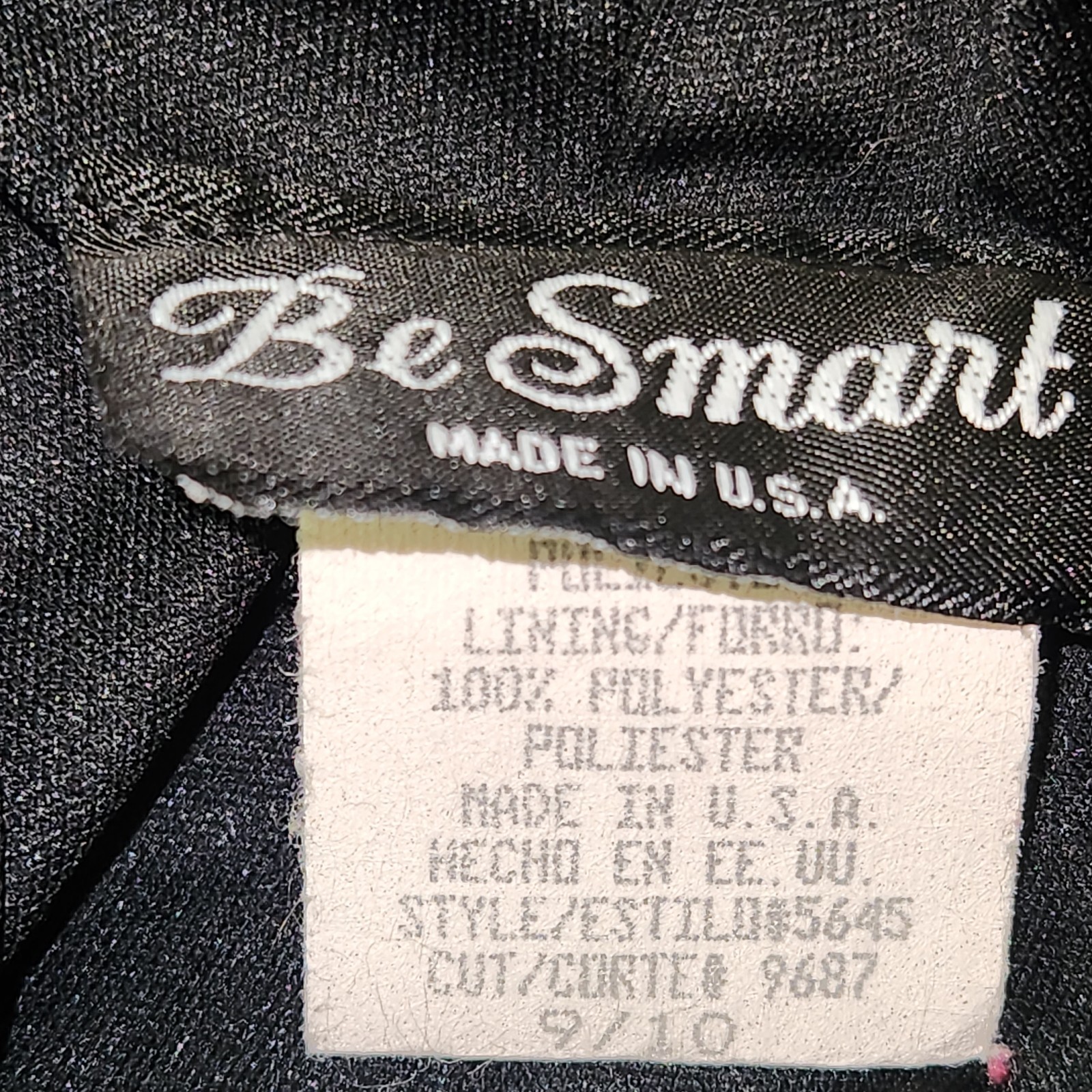 Vintage 90’s Be Smart Slip Dress Black Chiffon Ruffle Hem Sleeveless Size 9/10