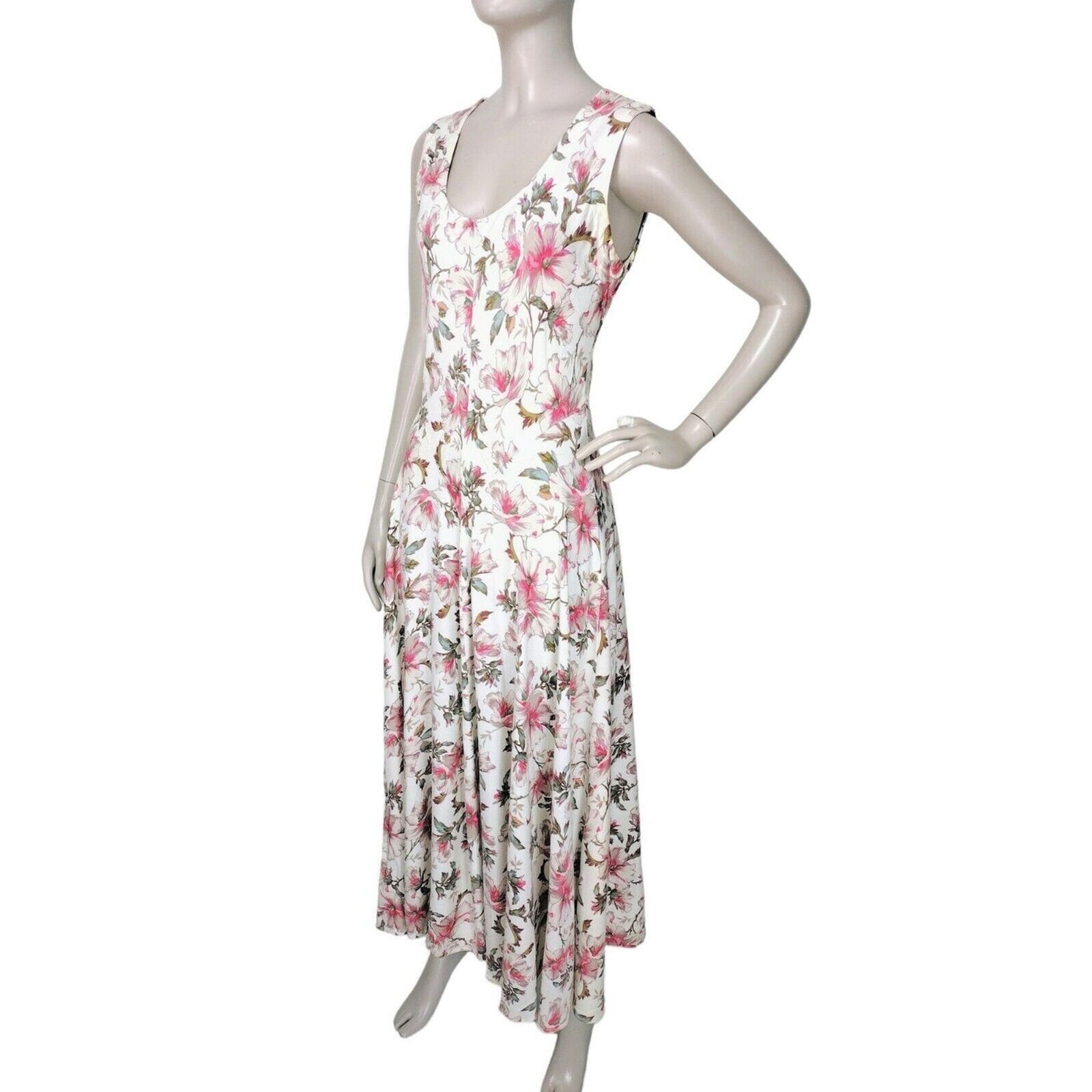 Vintage 90s STARINA Floral Romantic Cottagecore Grunge Prairie Dress India Small
