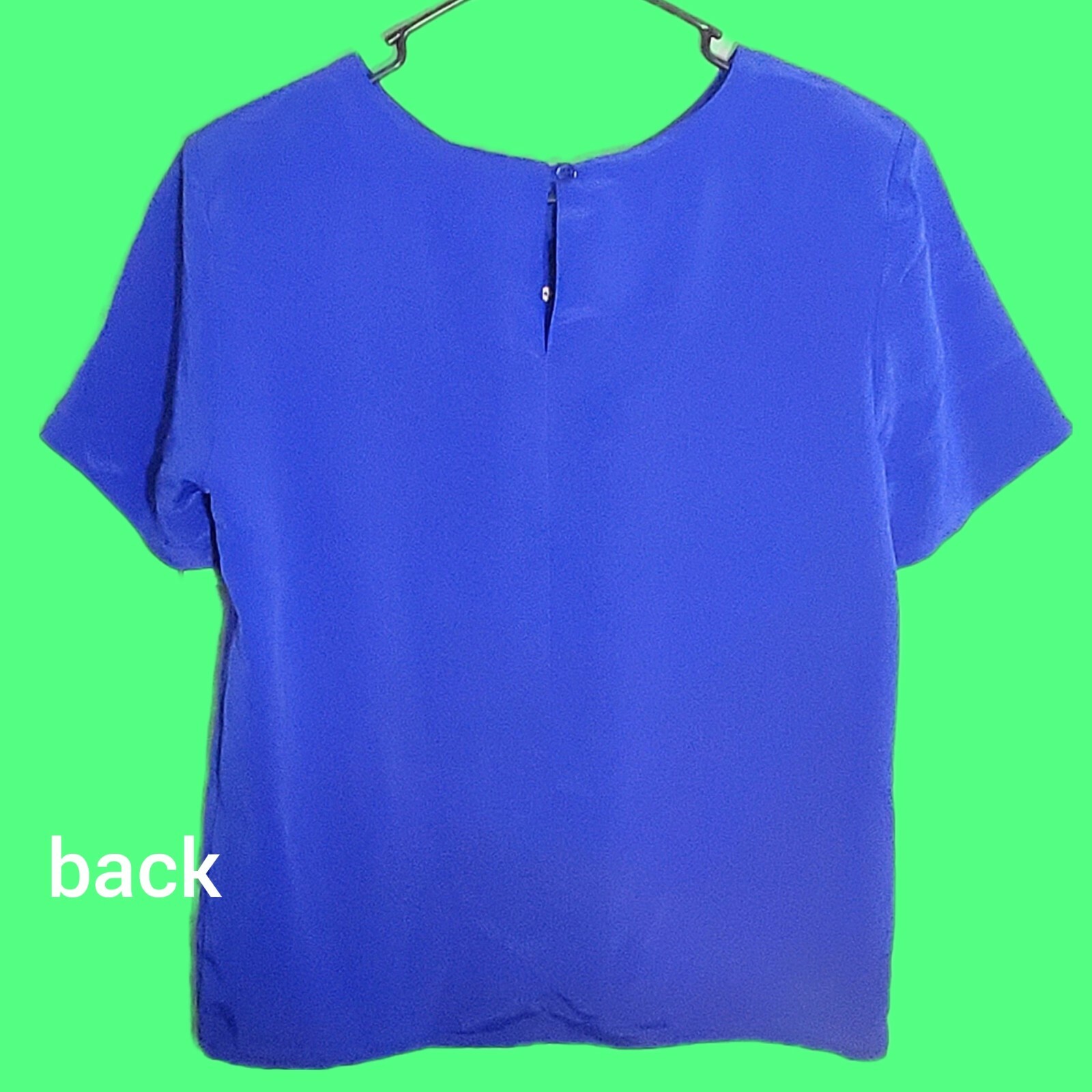 Vintage 1980s BLUE RHINESTONE BLOUSE Impressions of California Jordan Marsh Glam