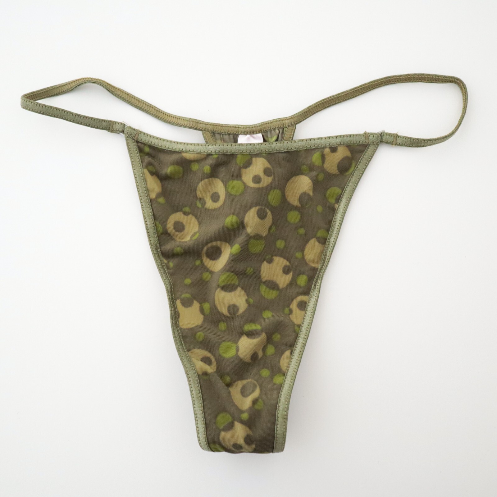 VTG Victoria’s Secret Y2K Semi-Sheer Silky Thong V-String Panty SMALL