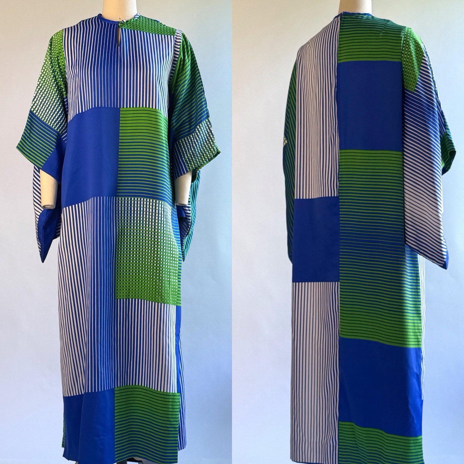 Concept 70s by Swirl Mod Caftan Kimono Sleeves FAB! Size M