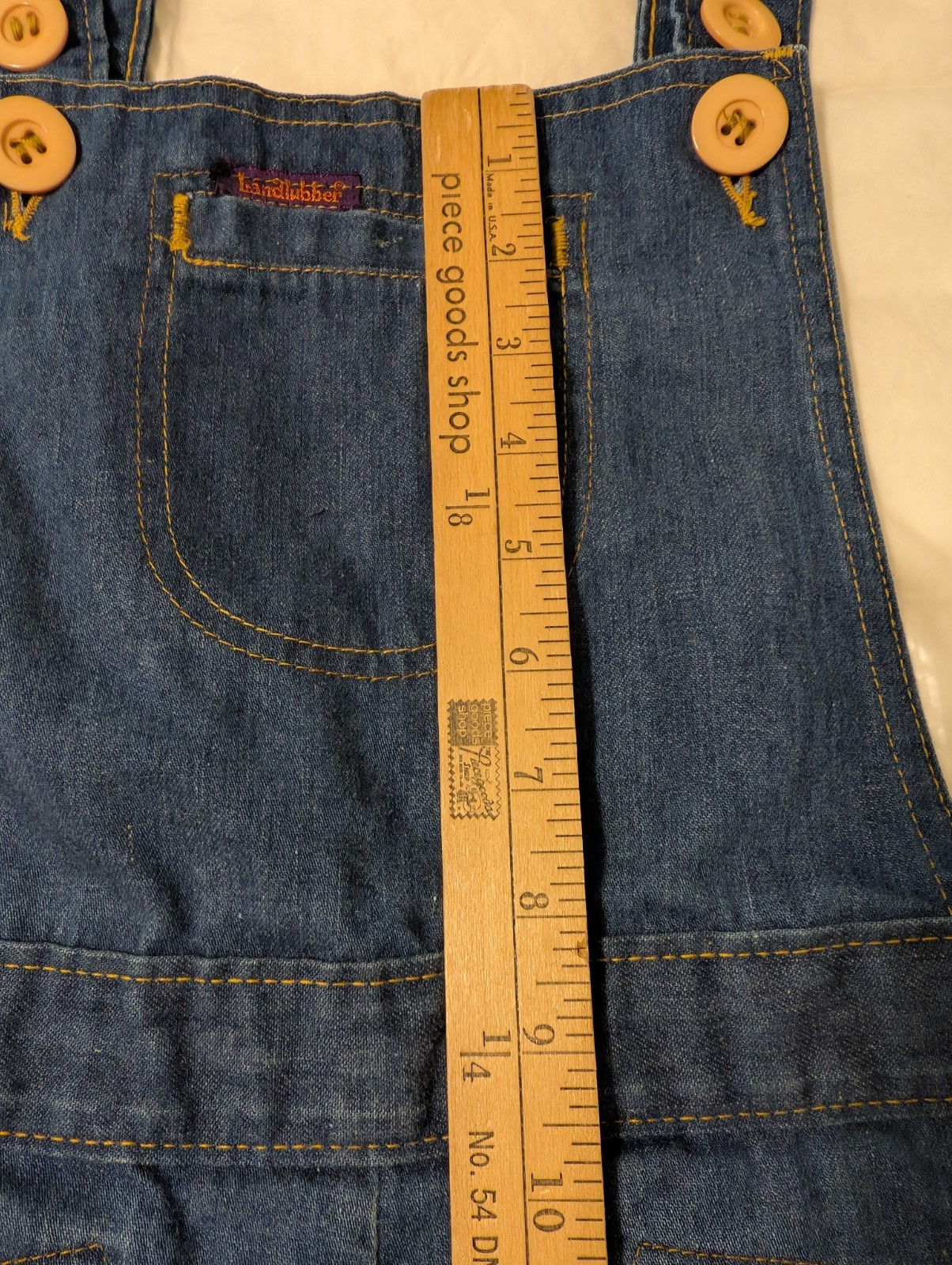 Vintage 70’s Landlubber Girls Blue Denim Jumper Shorts no Size / See Measurement
