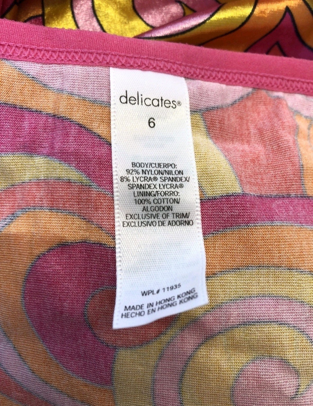 New VTG Delicates Second Skin Satin Classic Brief Panty Size Lg RARE