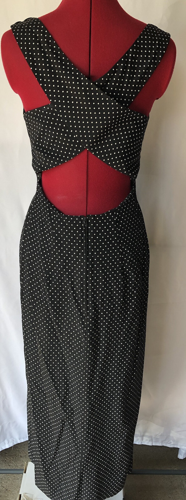 Blondie and Me Retro Vintage Style Halter Neck Pencil Polka Dot Dress Size 9-10