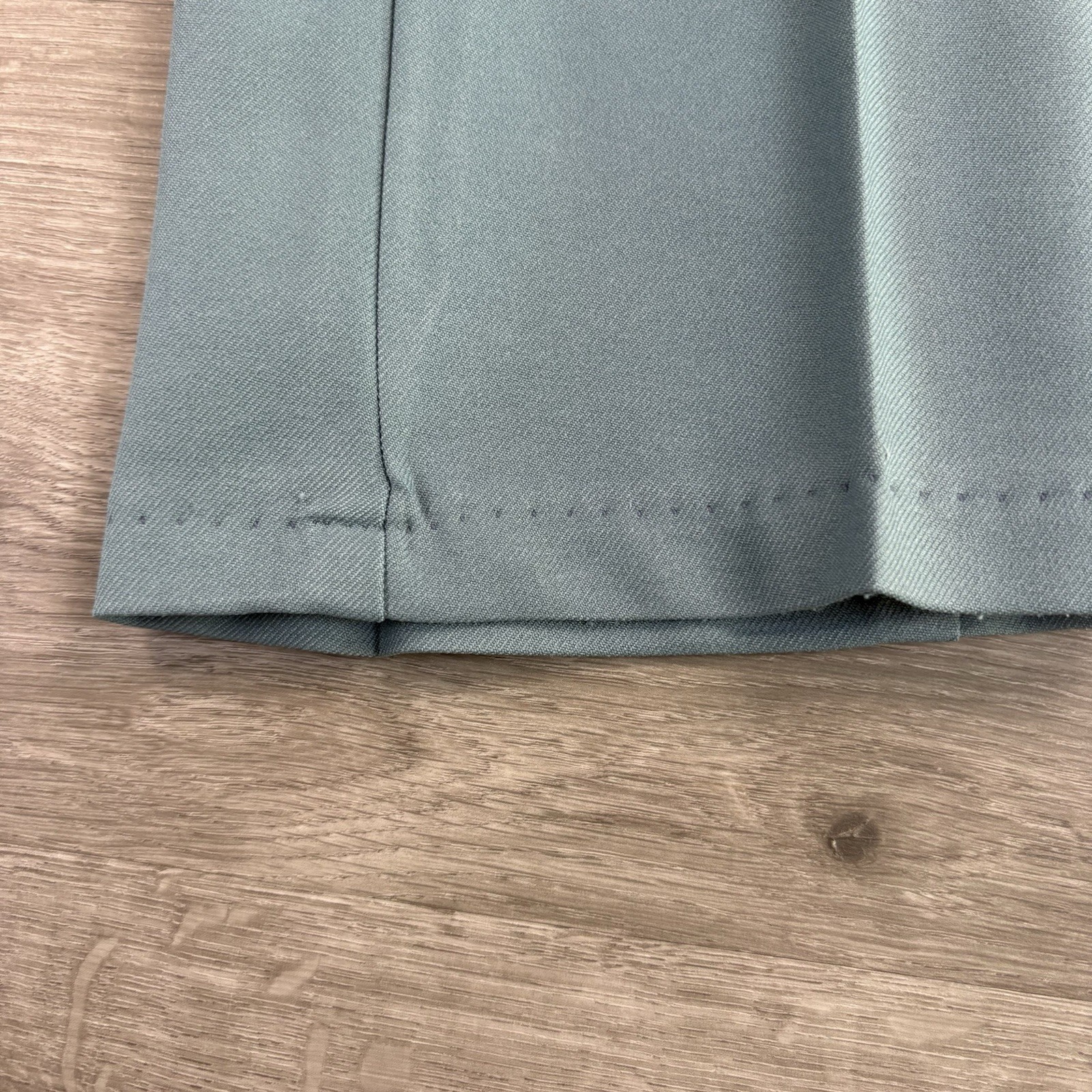 Vintage 70s Happy Legs Wide Leg Pants Belted High Waist Seafoam Green 25×33.5