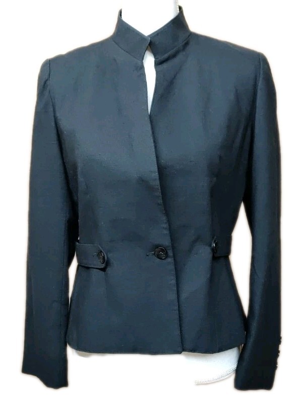 • Pat Barrie ltd. Vintage Woven Blazer Suit Jacket Career Wear Size 9/10 Black
