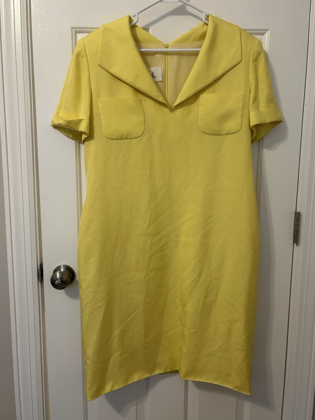 VINTAGE 1980’S TRAVILLA MARILYN MONROE DESIGNER YELLOW CLASSIC DRESS SZ 10