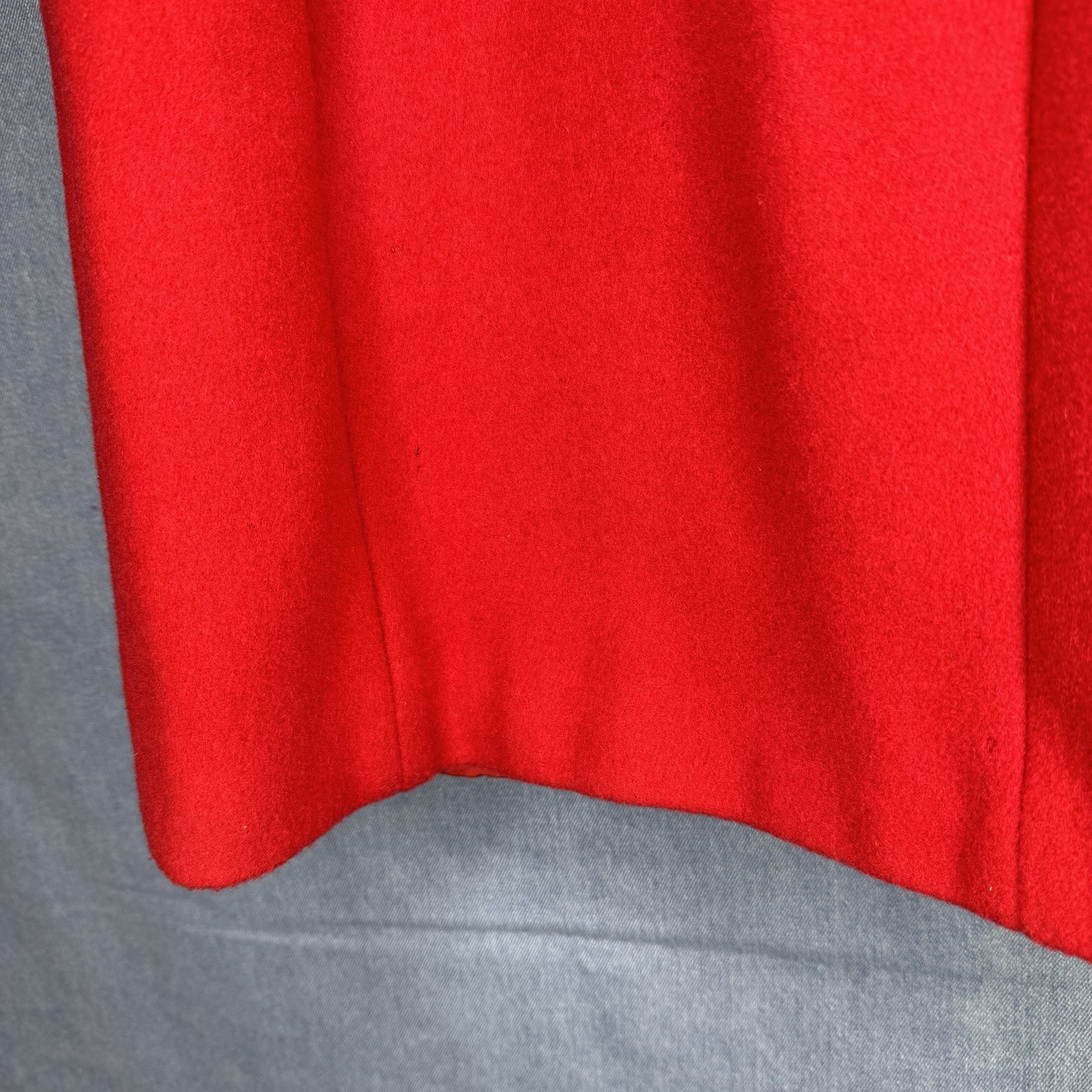 Vintage 80s Donnybrook Womens Red Wool Double Breasted Coat 10 Petite
