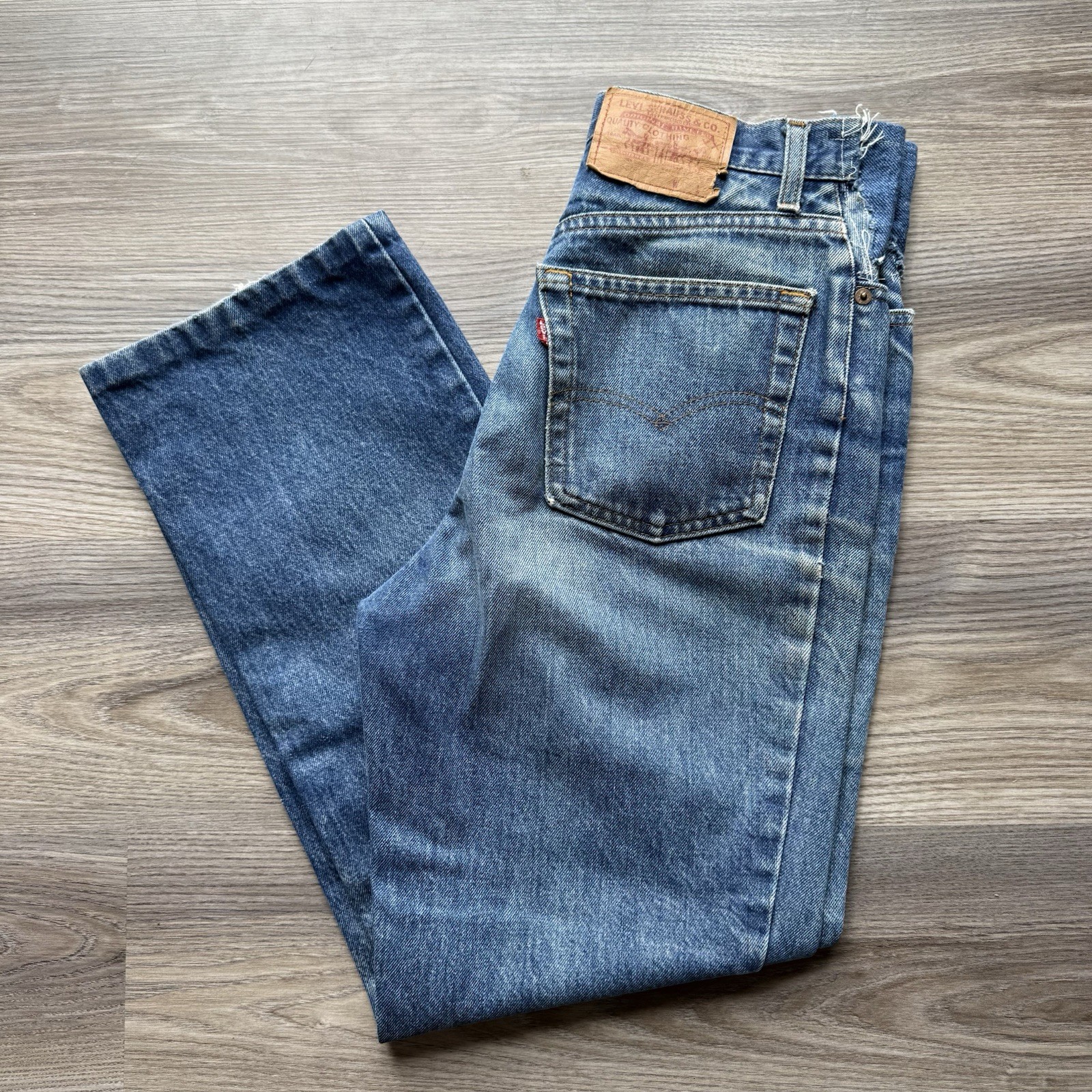 VTG Levis 26505 0214 Womens Jeans Slim 505 High Waist Altered Hemmed 30 x 27.5