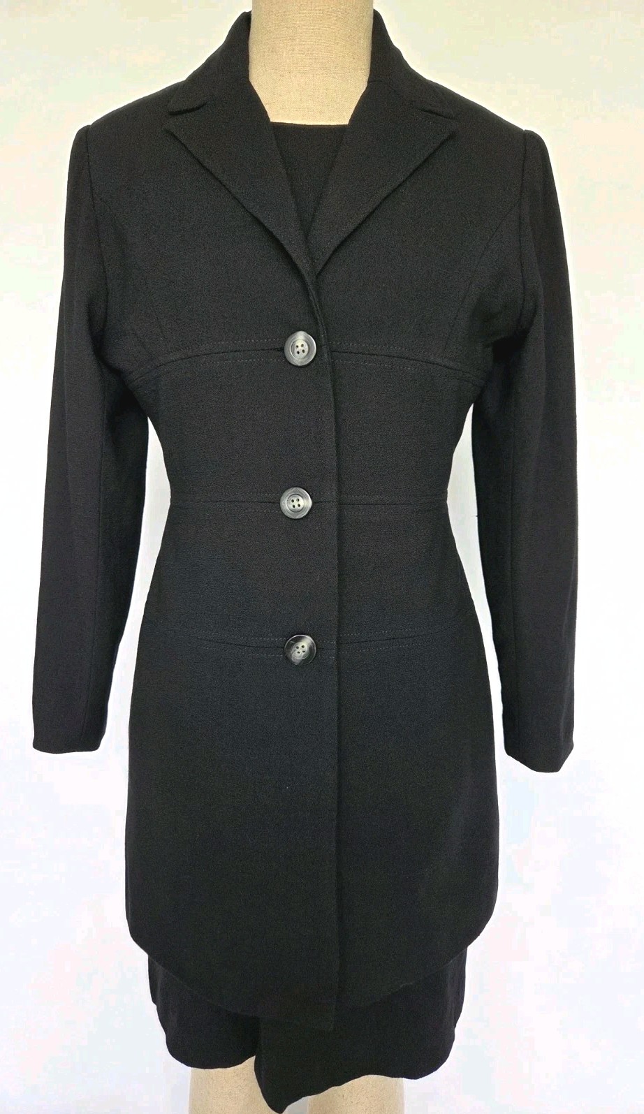 VTG- RARE Laura Madrigano Wool Sleeveless Dress & Jacket Set Size 8P – EXC