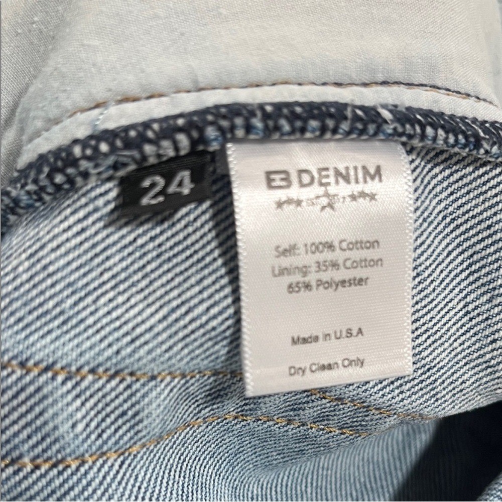 EB Denim Fold Over Waist Wide Leg Jeans street style USA actual sz 28 grunge