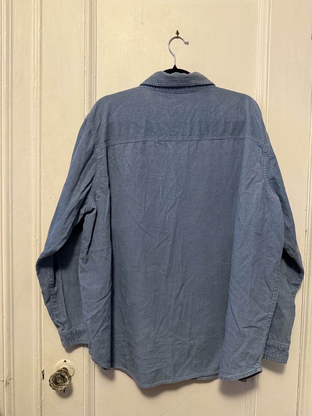 Vintage Baby Blue Disney Pooh Women’s Corduroy Botton Up Size 26/28W Plus size
