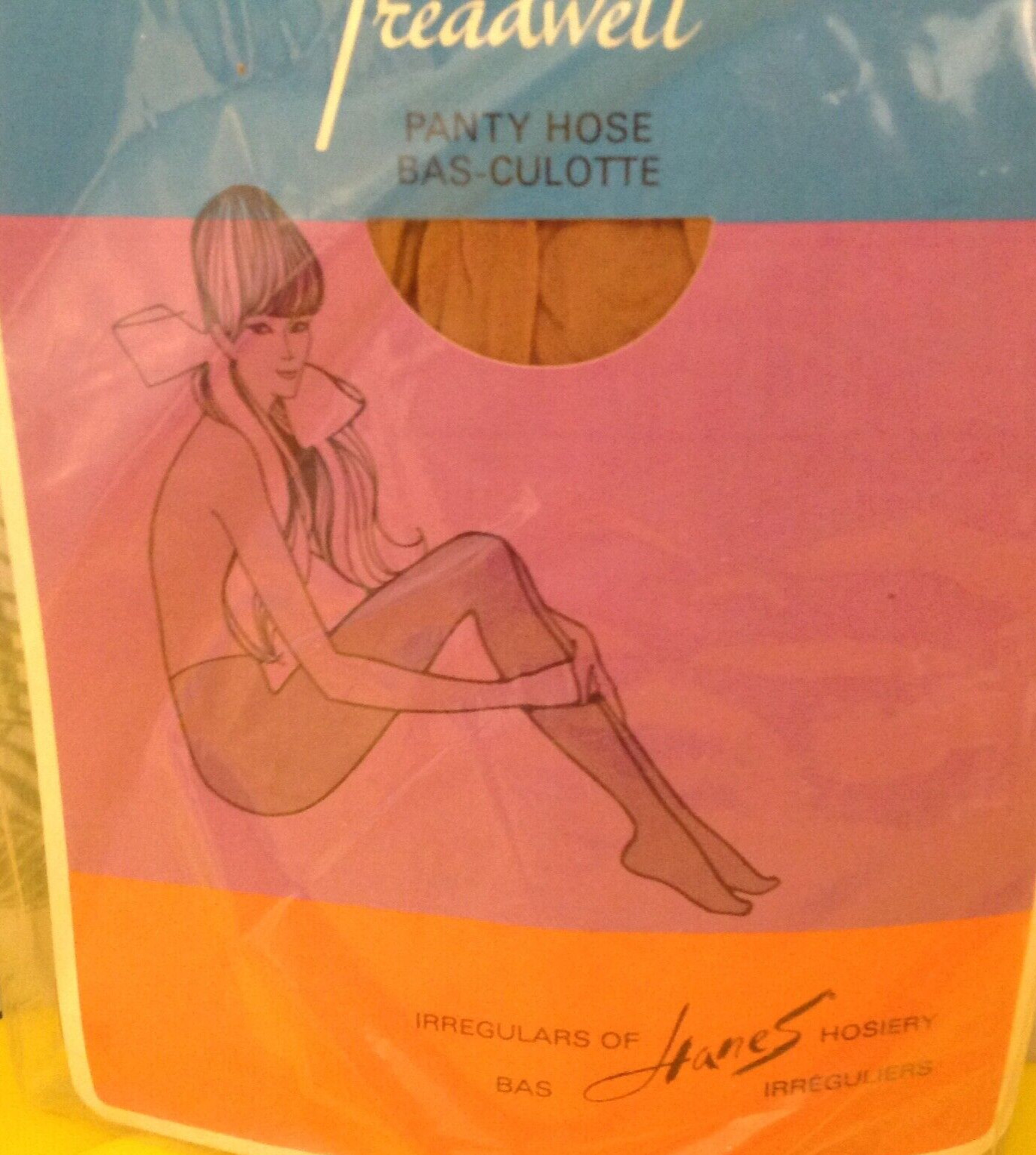 Vintage Pantyhose Treadwell Light Support Color Light Beige Size A-B BHAN01