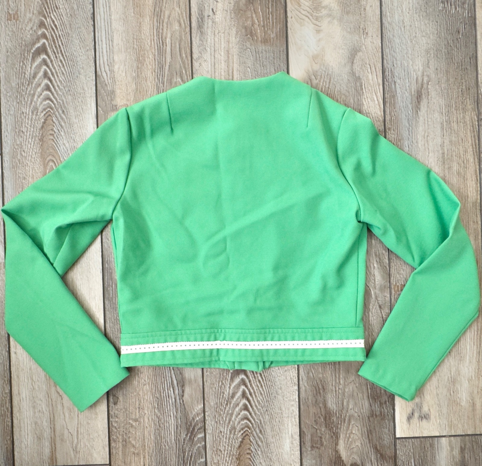 Vintage Vicky Vaughn Green Short Petite Jacket Top Read
