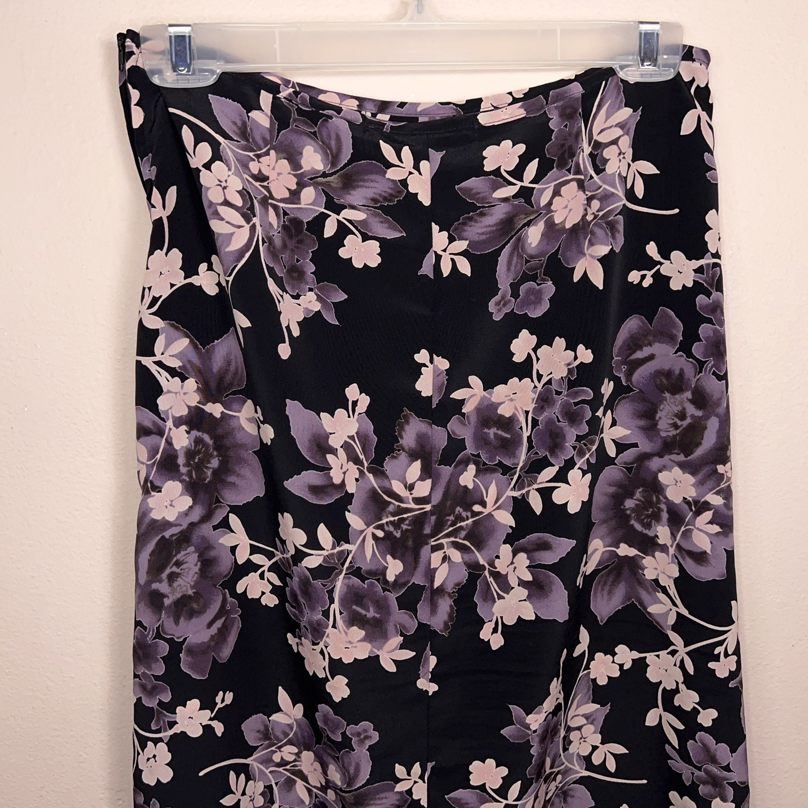 Vintage Small Hana Purple Floral Maxi Skirt Lightweight Womens Vintage 16