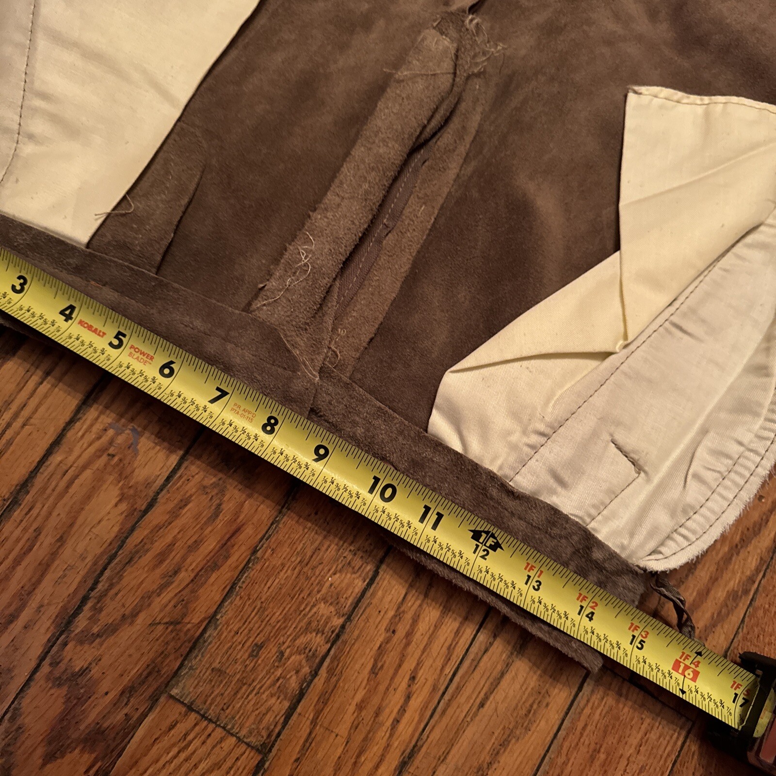Ralph Lauren Country Brown Long Suede Western Skirt 12 Pockets 4 Pockets