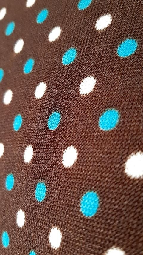 Vintage 70s RAY ANTHONY Women Polka Dot Crimplin Maxi Dress Brown Size M/L