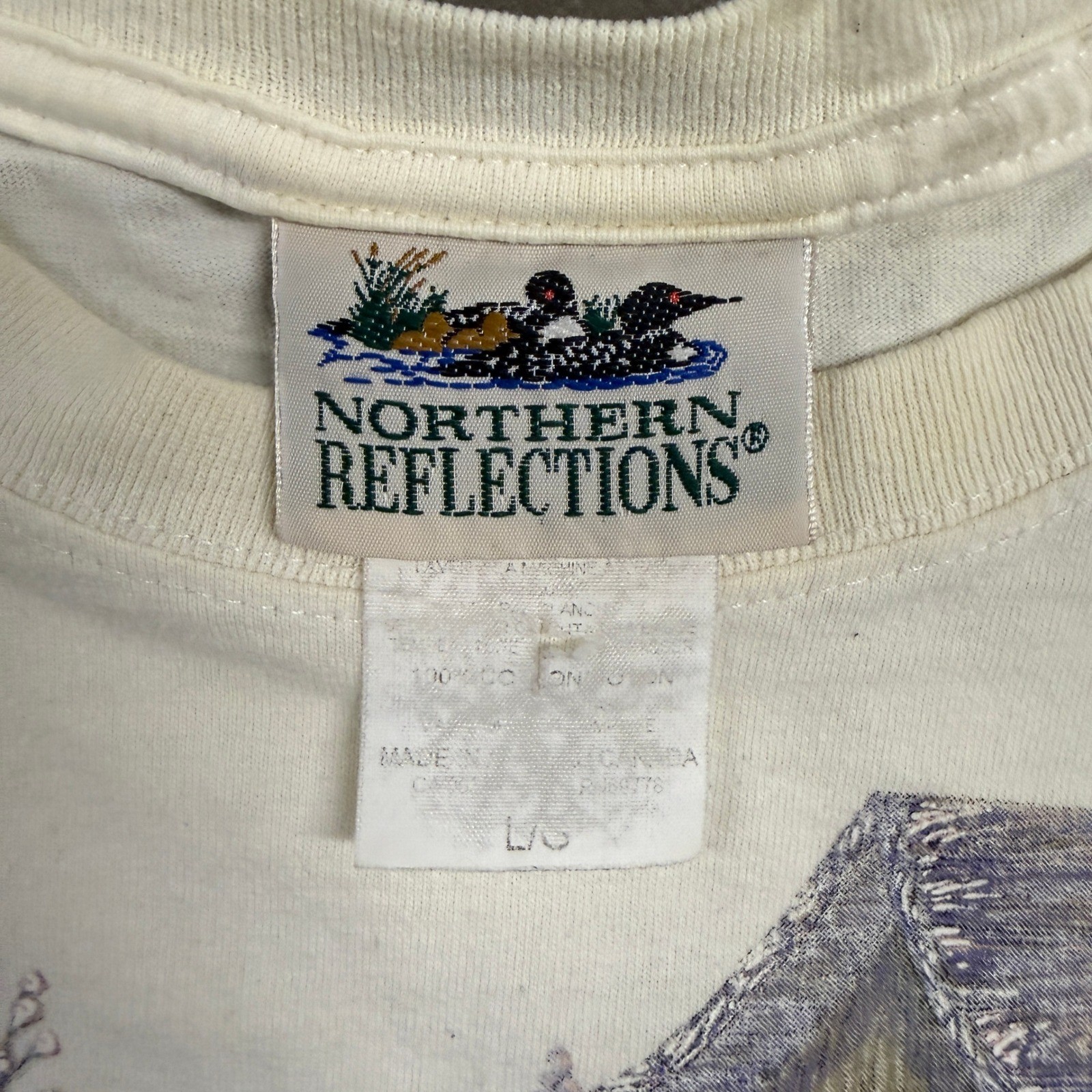 Northern Reflections Vintage Lilac Birdhouse Graphic T-Shirt Cream Large Canada