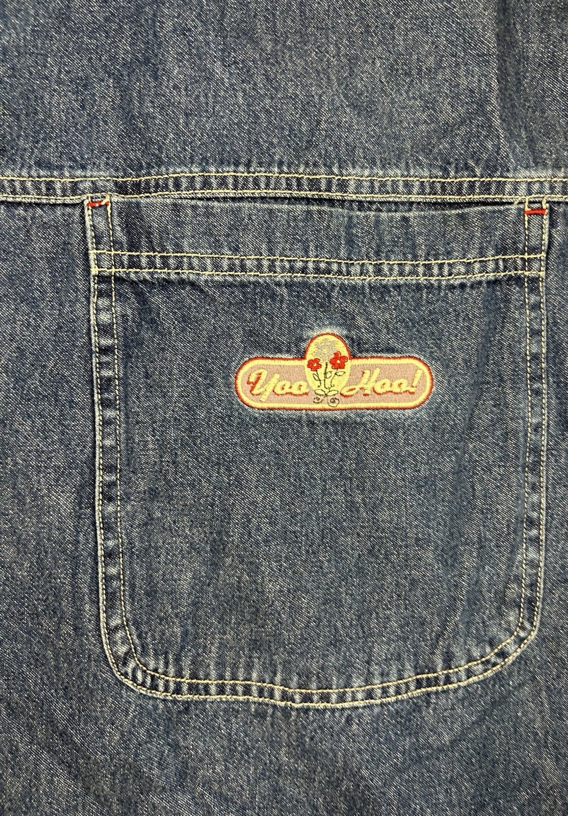 Vtg Disney Store Embroidered Mickey Minnie Denim Overall Dress Approx 18-20W*
