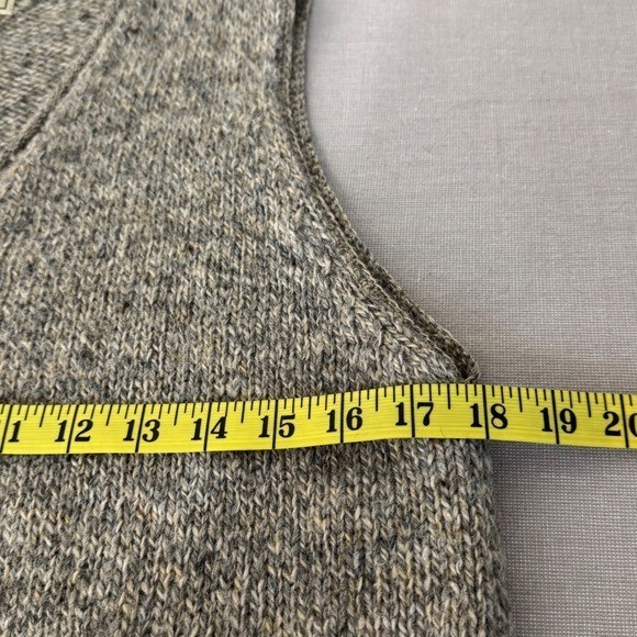 Vintage L.L. Bean Wool Vest Womens Medium Heathered Brown/Gray