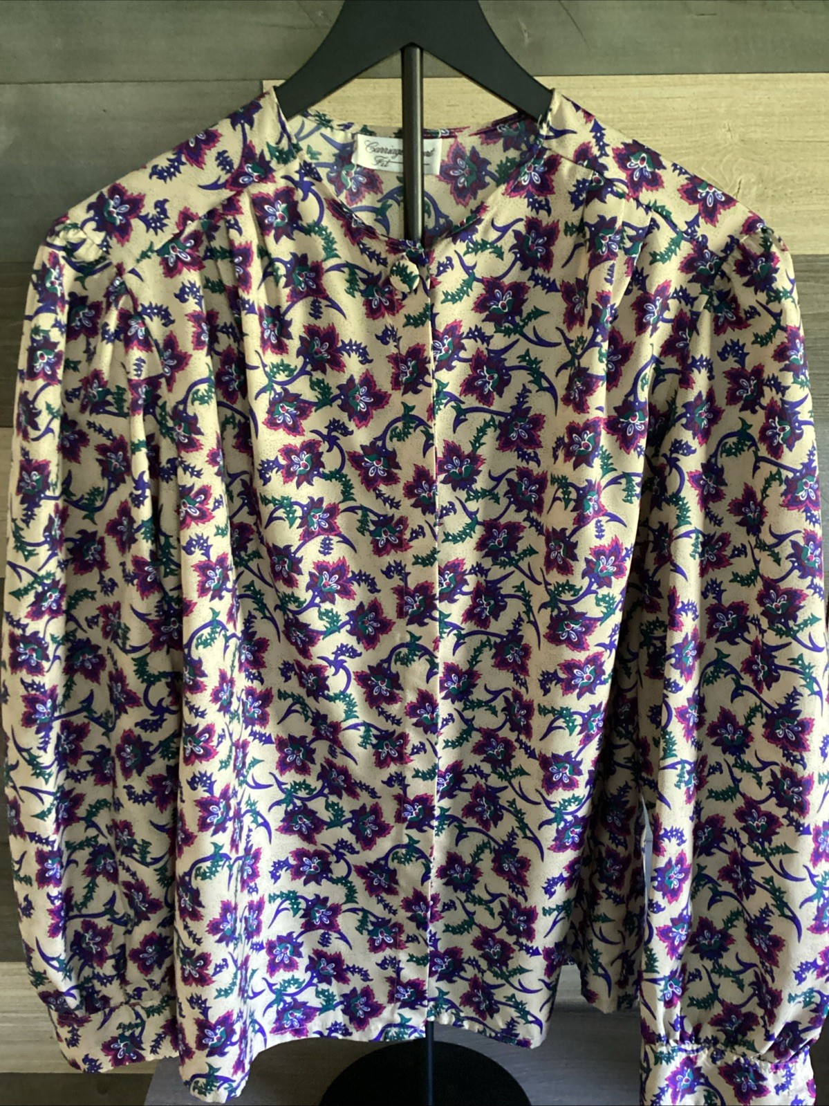 Vtg Women Carriage Court Floral Button Down Read Description