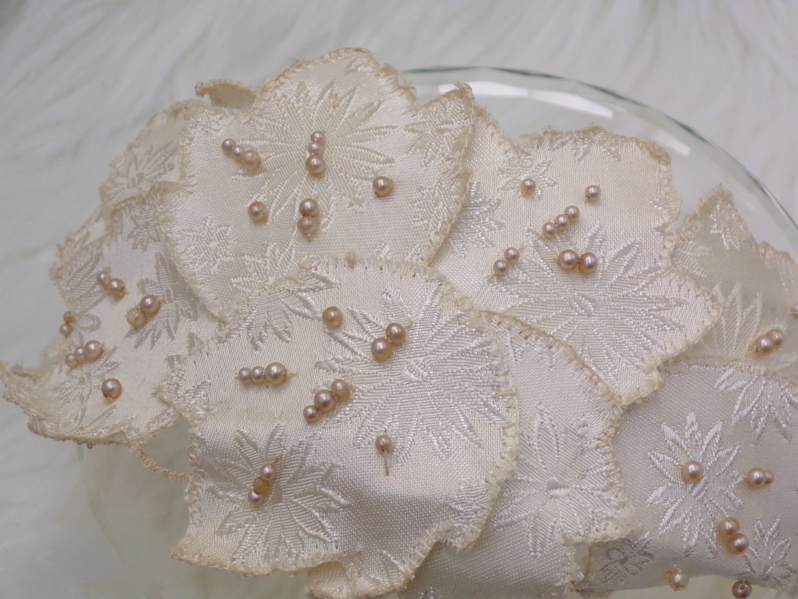 Antique Vintage Wedding Bridal Headpiece Style: White Rose Bud