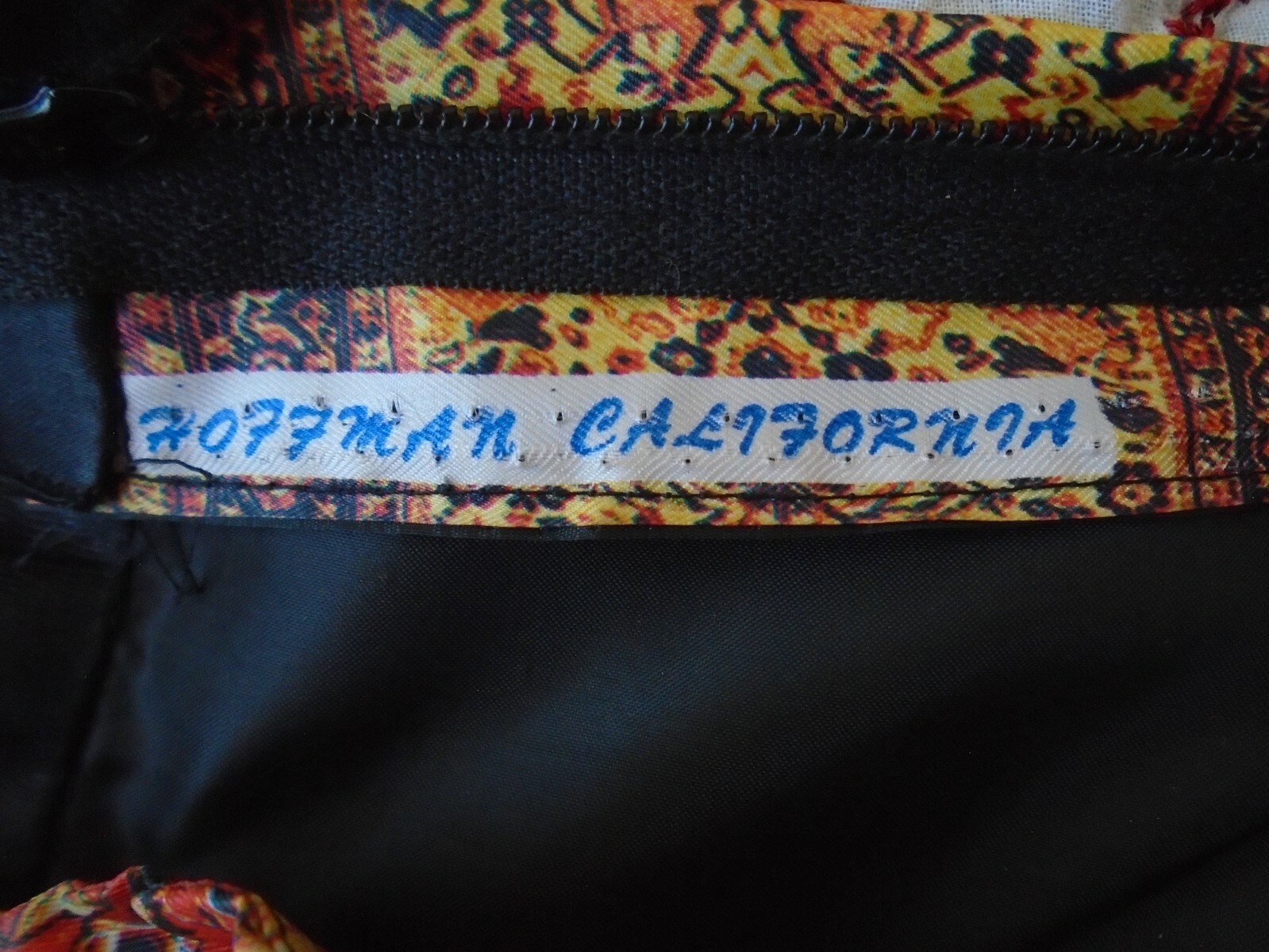 Vintage OOAK ! MOD Print 1960s 70s Handmade Hoffman California Boho Maxi Dress