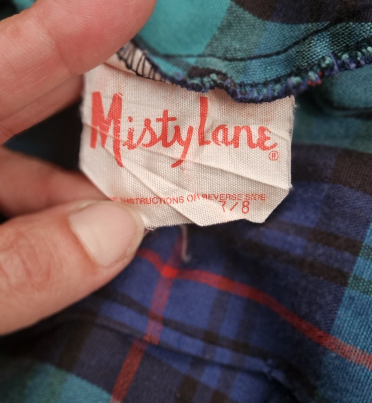 Misty Lane 7/8 Sailor Dress Plaid Drop Waist Vintage Cosplay Fitted Crest