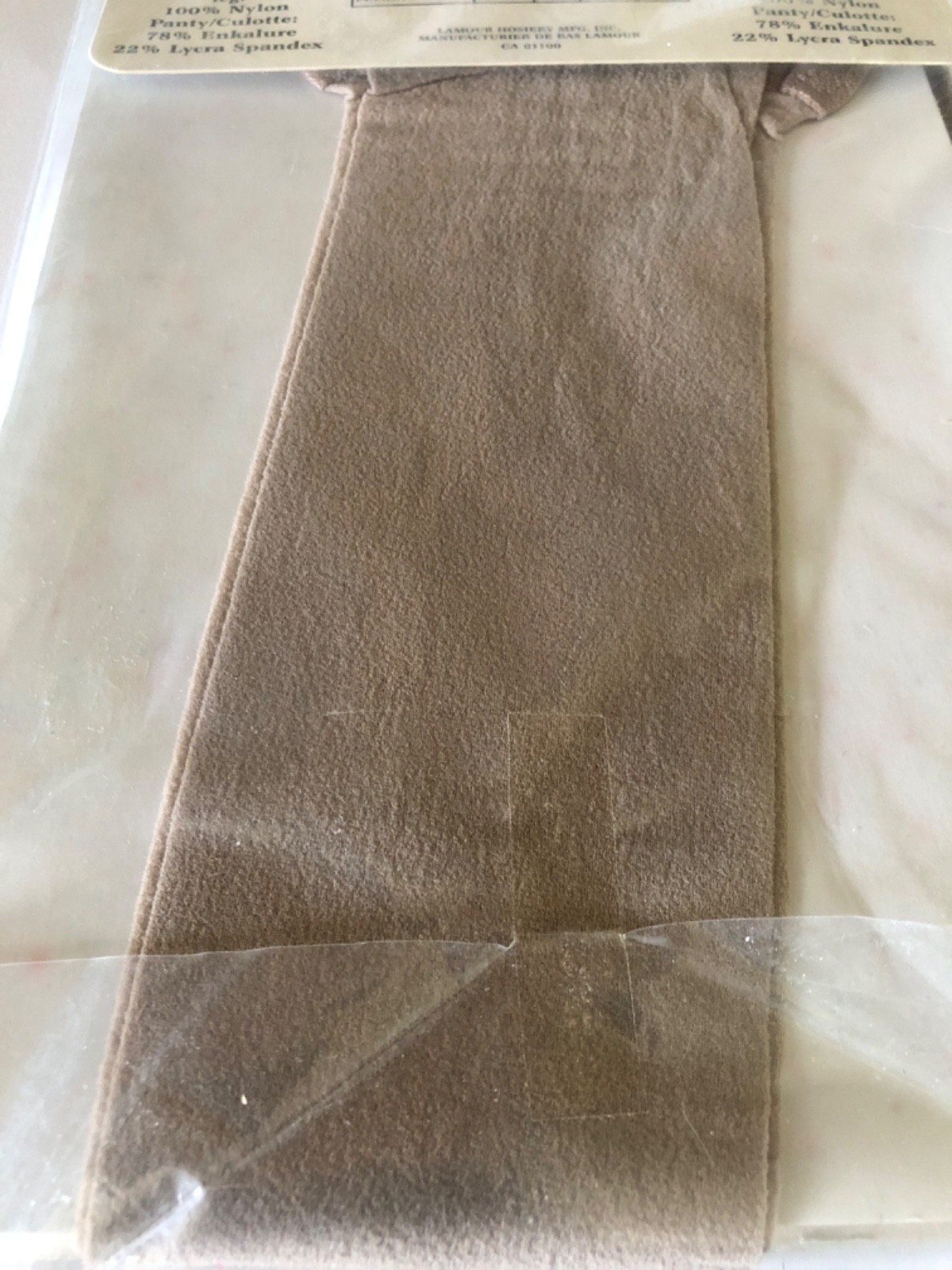 Vintage Moulin Rouge Silky Control Top Pantyhose X-Tall 160-200 lbs Linen New
