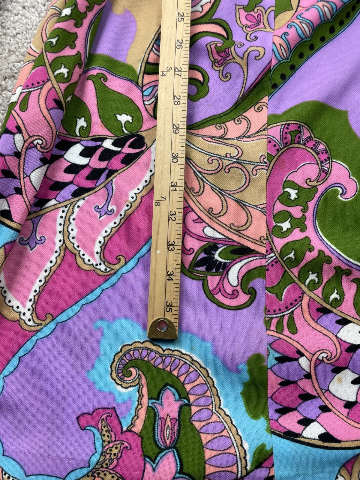 Vintage 60s Jack Needleman Anjac Mod Dress Medium Psychedelic Hippie Boho 70s