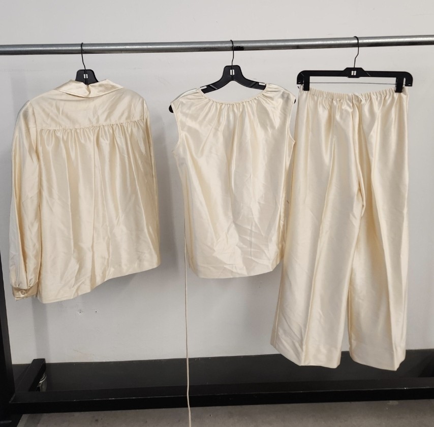60’s~70’s Marty Gutmacher 3 Pc Set Dacron Polyester Pantsuit Sz 12 Vintage