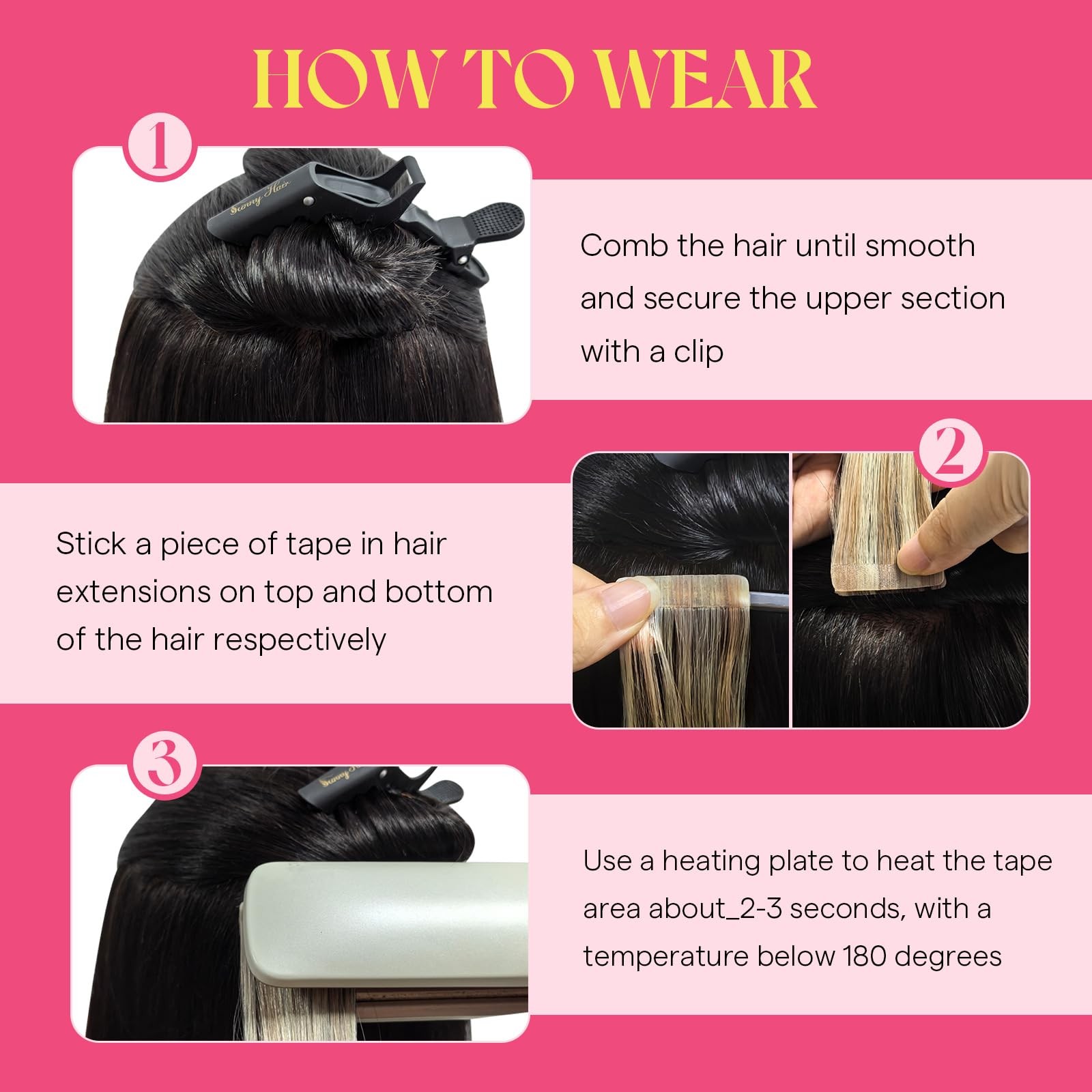 Ve Sunny Hair Extensions Tape in Real Human Hair Brown Tape in Hair Extensions H