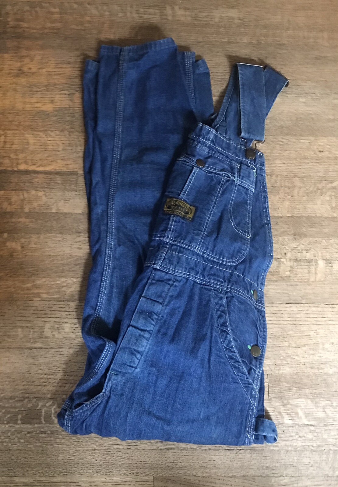 Vintage Washington DEE CEE SANFORIZED Blue Denim Overalls, Petite