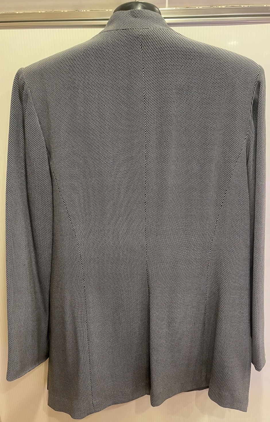 Vintage TAMOTSU New York Womens Pants Suit Set Size 12 Gray Chevron Minimalist