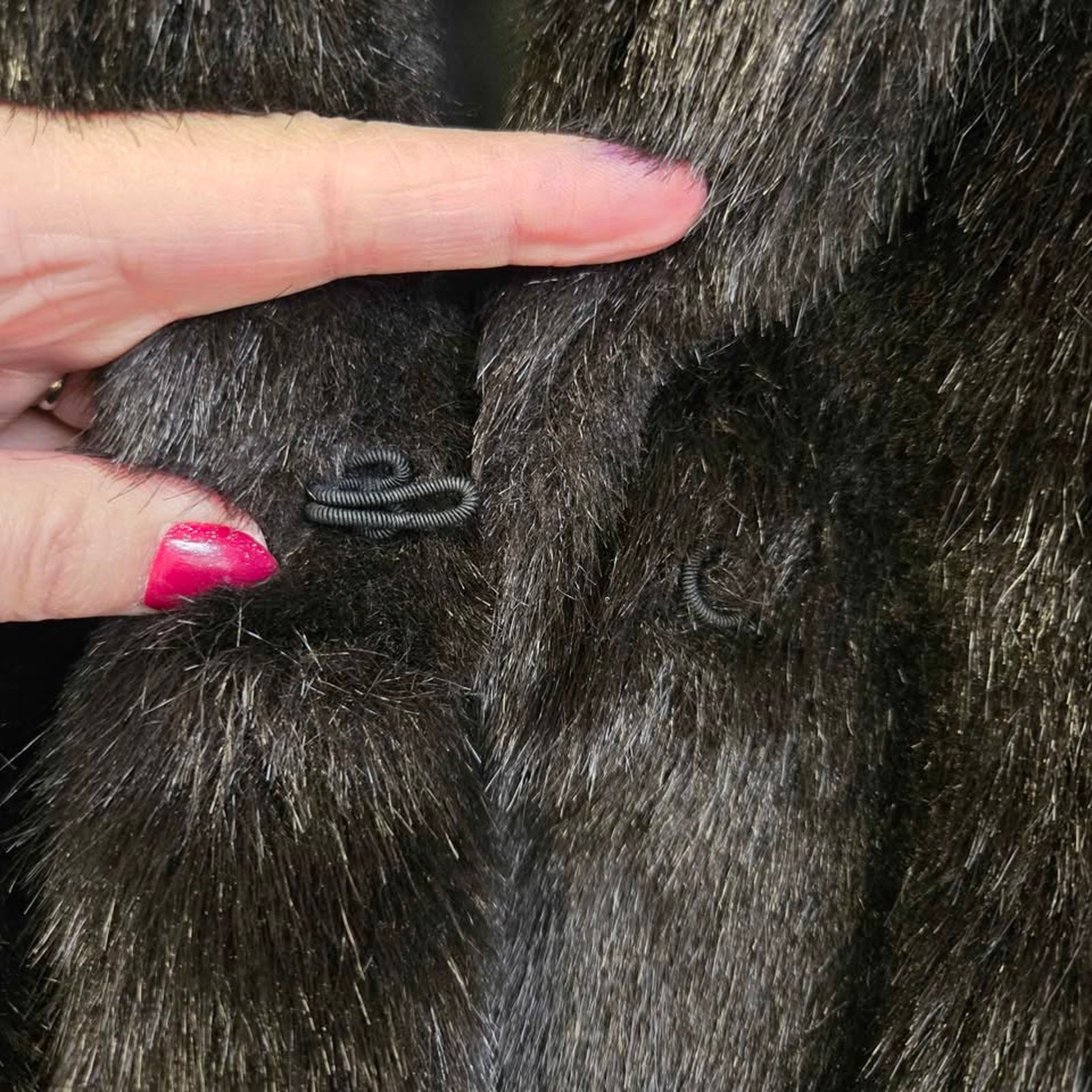 Monterey Fashions Faux Fur Glamour Mob Wife Winter Coat Brown Large