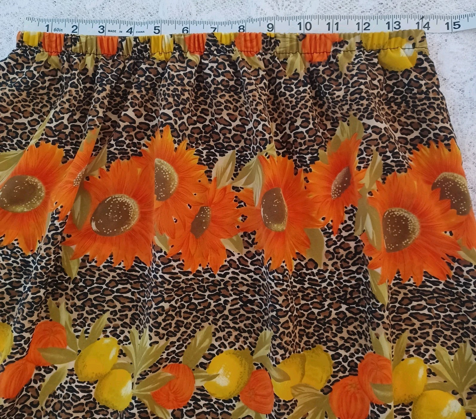 VINTAGE CERVELLE ART-TO-WEAR MAXIMALISM „MIDAXI” (34″) SKIRT LARGE* CURVY FIT