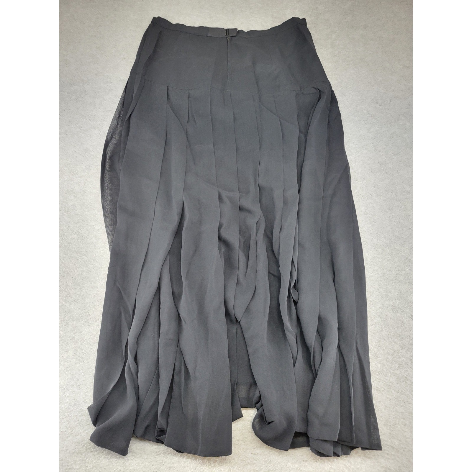 Vicky Tiel Couture Neiman Marcus Black Pleated Maxi Skirt Made in France Vintage