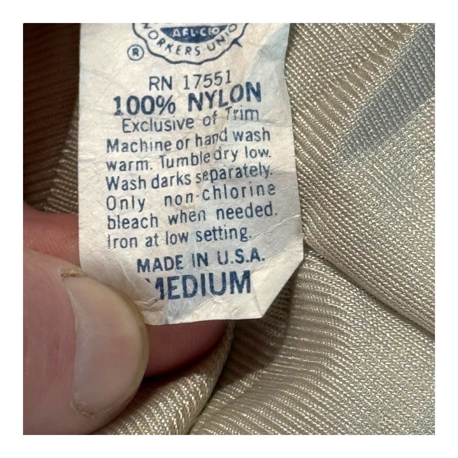 Vintage Taryn Alexander Silver Lace Trim Nylon Half Slip Medium RARE Union Made
