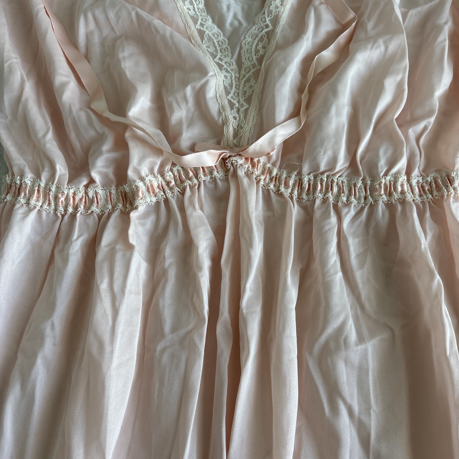 Softness by Avon S Vintage Pink 2 Piece Robe Nightgown Set Lace