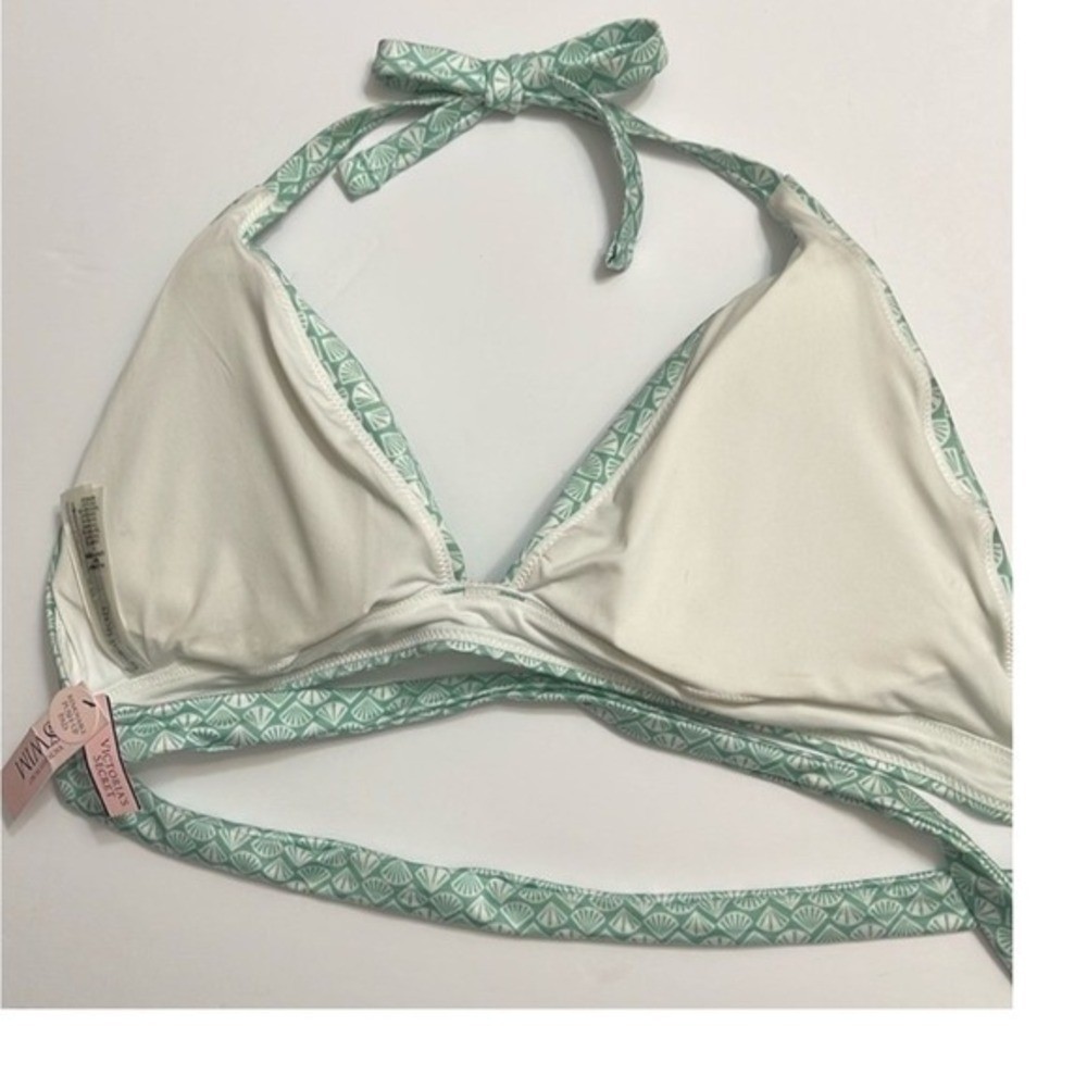 Victoria’s Secret Bikini Set Top XL Bottom L -Mint Green Seashell High Waist New