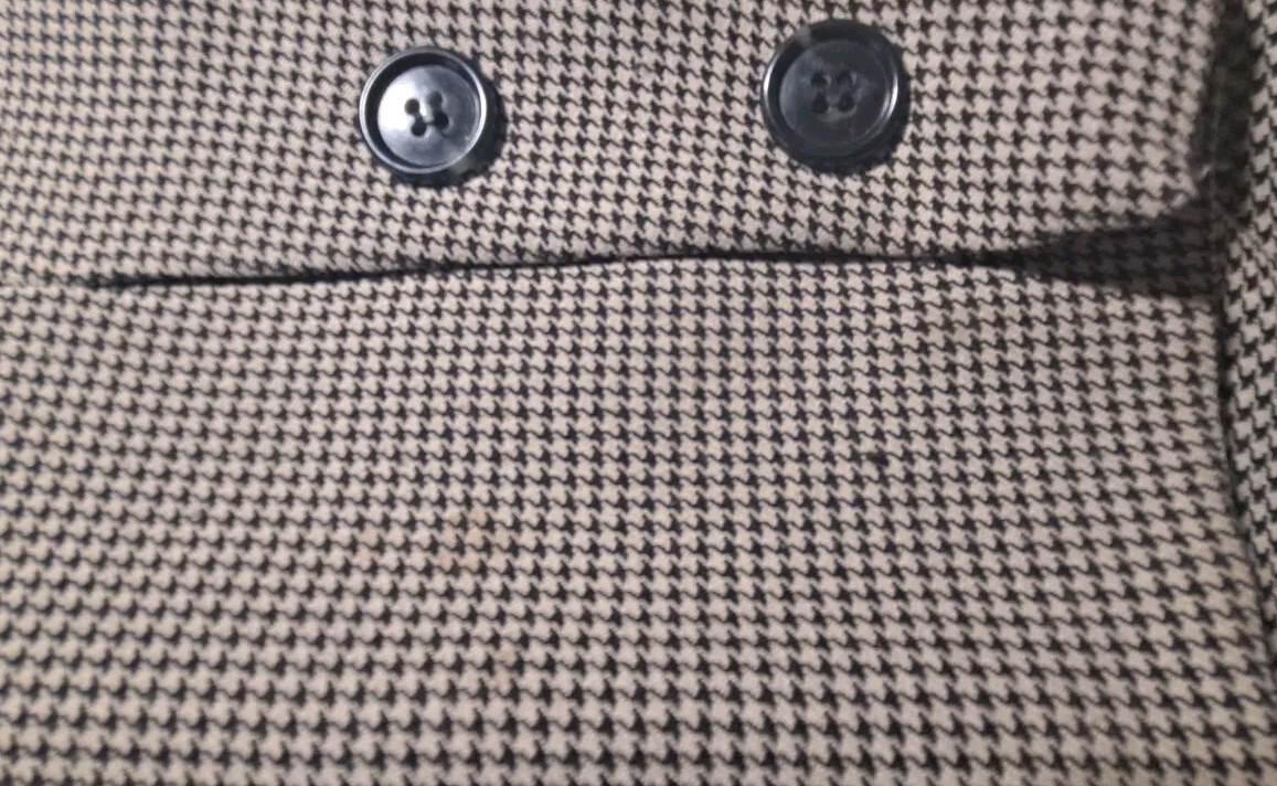 Vtg 90s Bisou-Bisou Michele Bohbot Bergdorf Goodman HoundstoothCheck Blazer 10