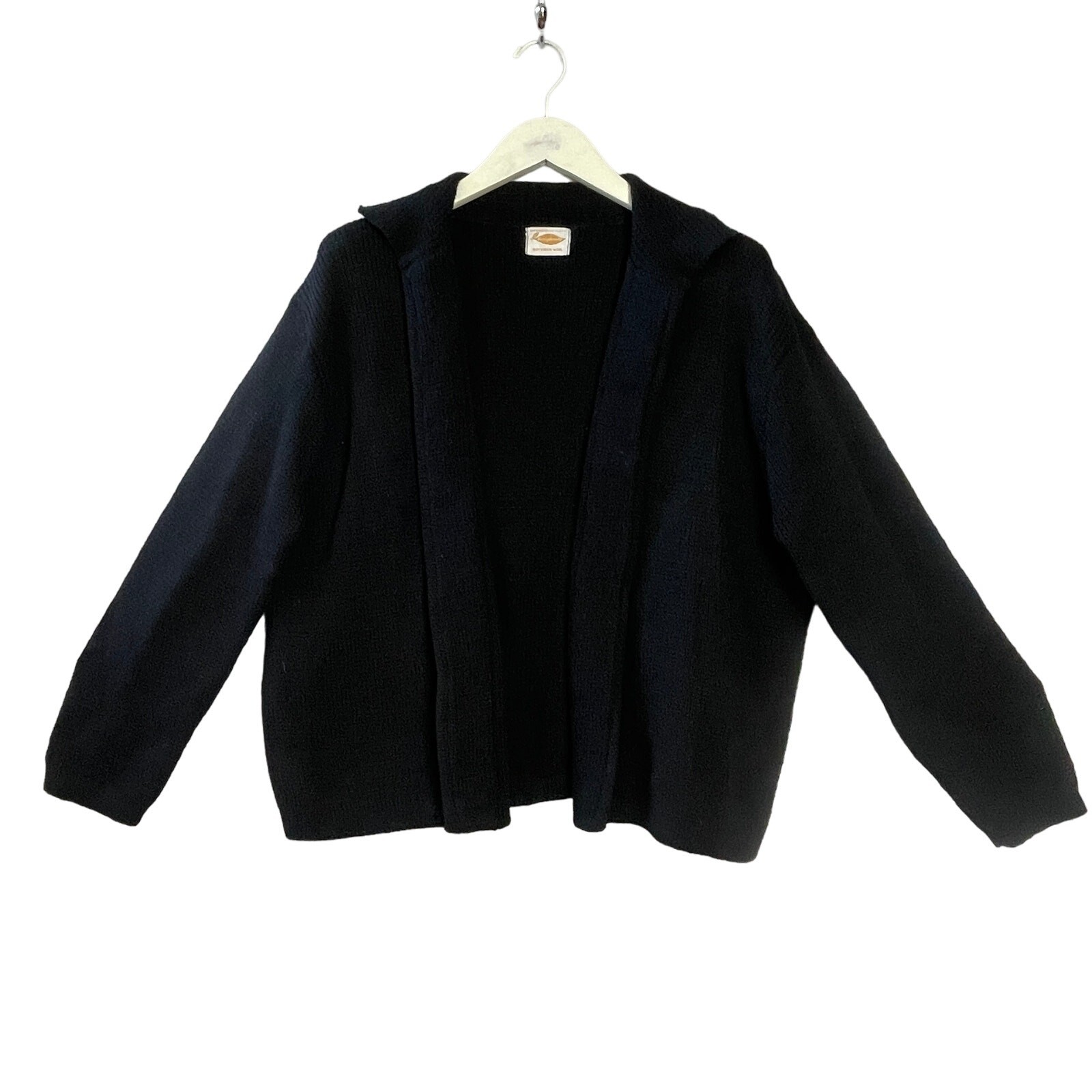 VINTAGE 60s Kerrybrooke Wool Open Front Cardigan Sweater Size Large