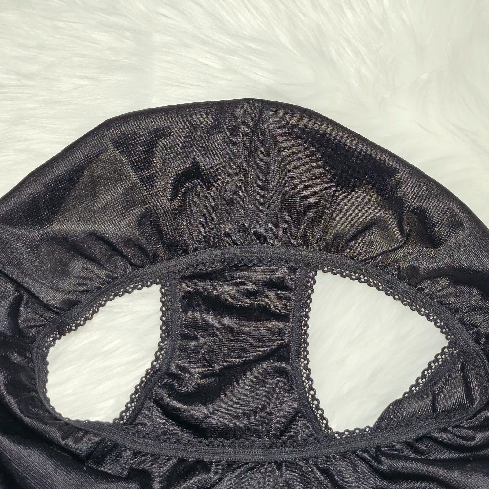 Vintage 100% Nylon Panty Silky Black Sissy Sheer Brief Size 6-7 Hip 35-39″