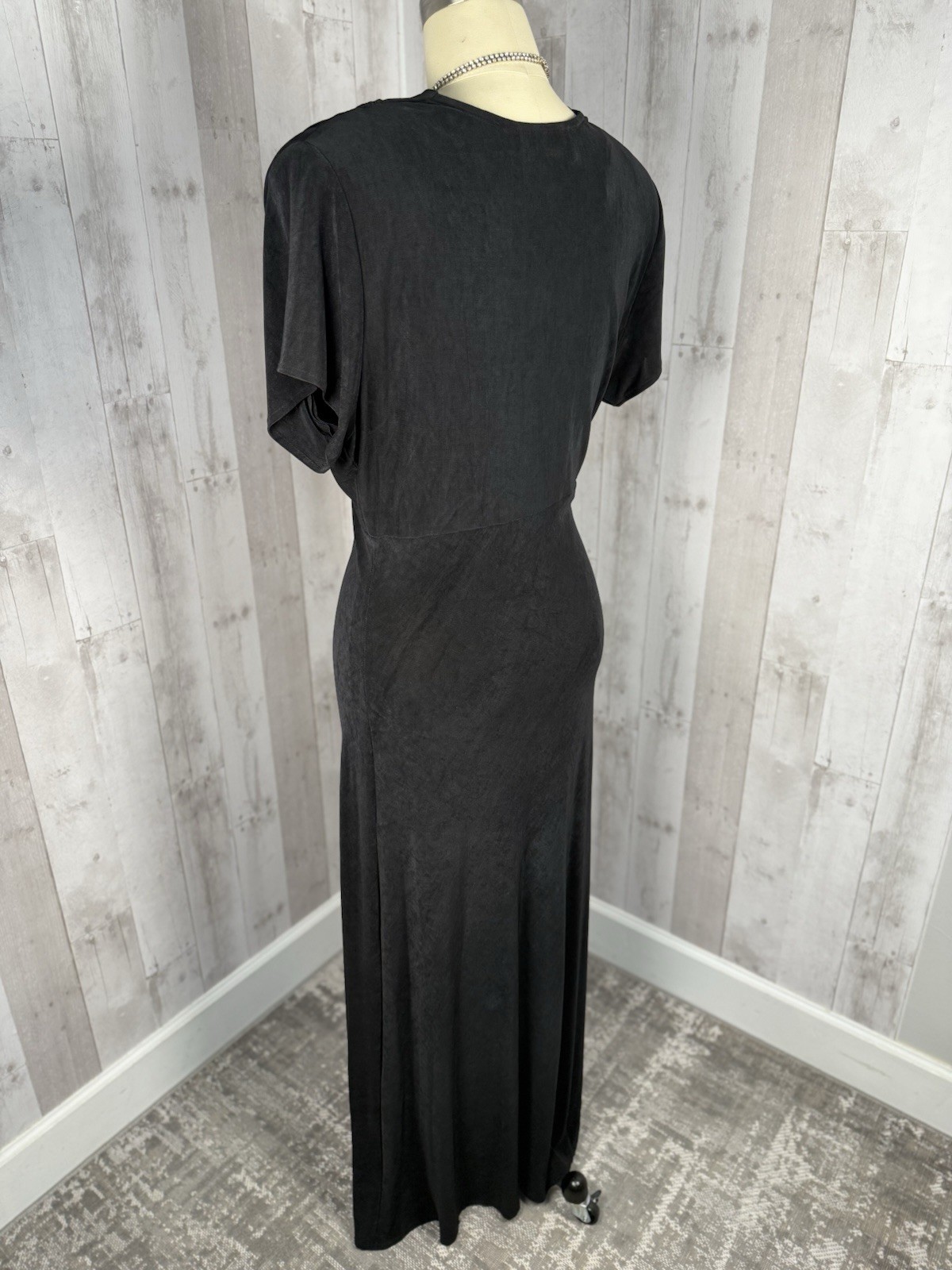 Vintage 1980s Gown~Susan Roselli Vijack Drape Rhinestone Stretch Dress Sexy 12/L