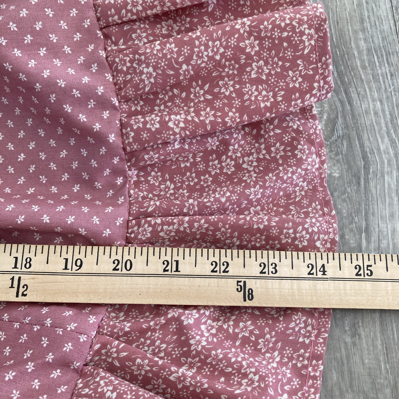 Vintage Hand Made For My Special Little Girl Prairie Dress Sz M Pink Floral Midi