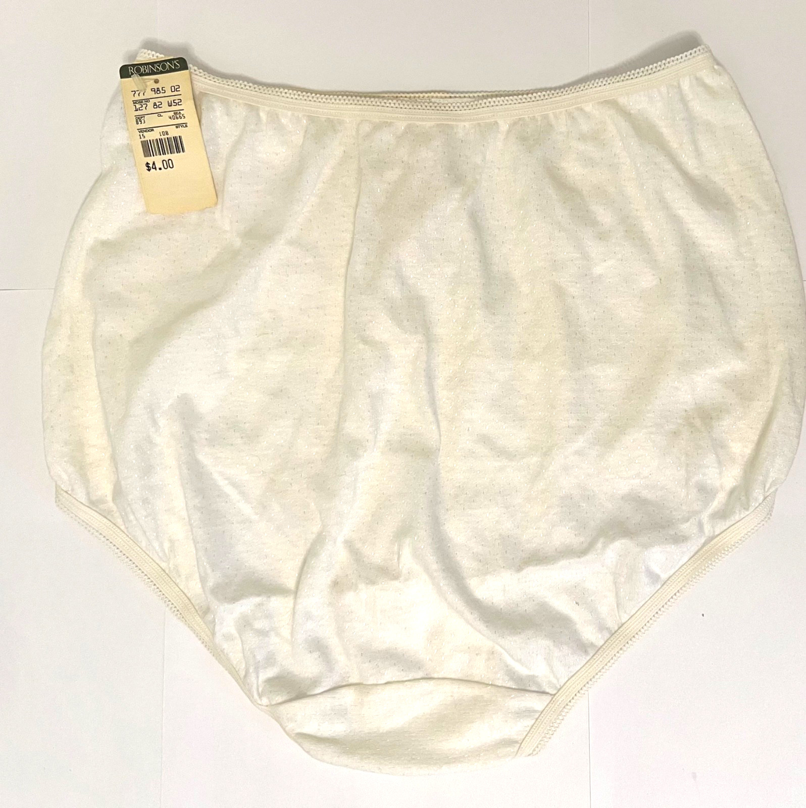 MAIDENFORM Vtg Wise Buys White Cotton Polyester Brief Panties Size 5 40665 NWT ❤