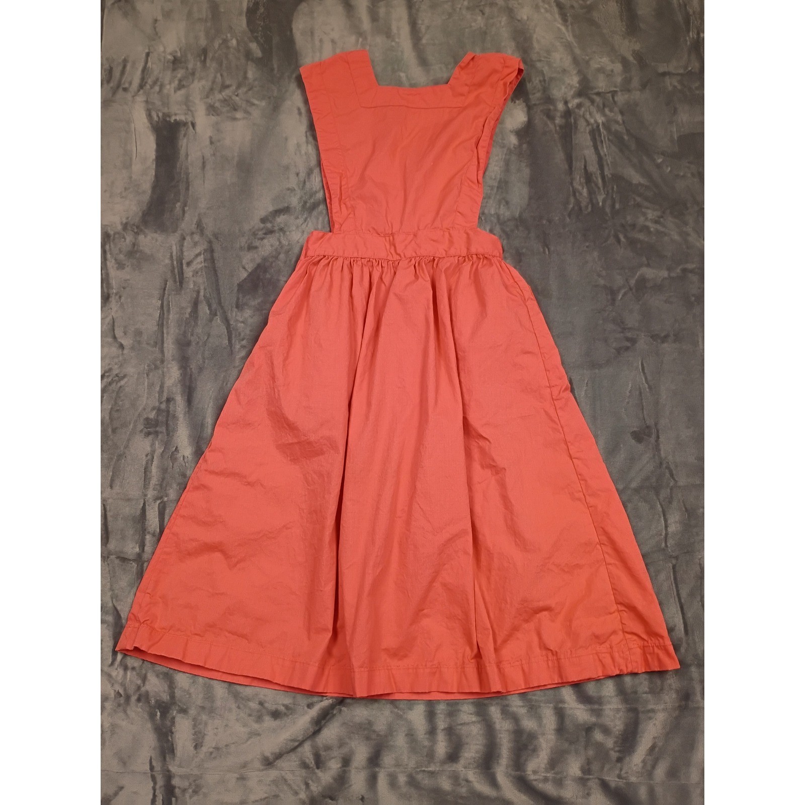 Angelica Vintage Pinafore Dress Womens 32 Coral Pink Hospital Auxiliary Member