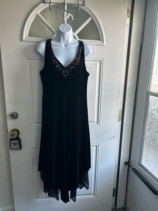 Velvet Evening Wedding Or Dinner Dress Vintage Size 14 or Large 42 Bust BP2