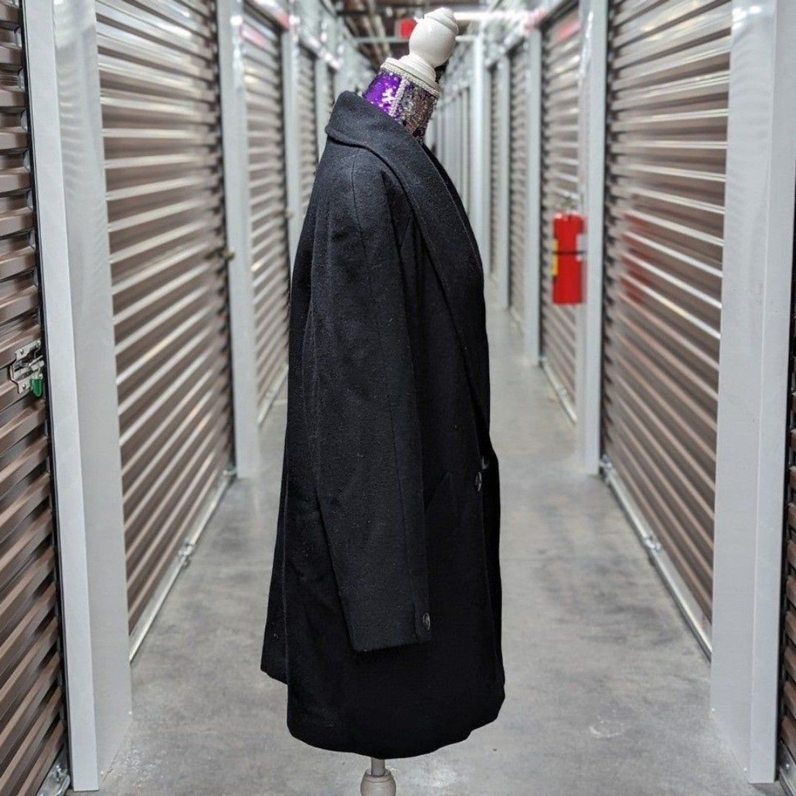 Dark Academia Old Money Herman Kay Wool Blend Shawl Collar Peacoat 14 Coat